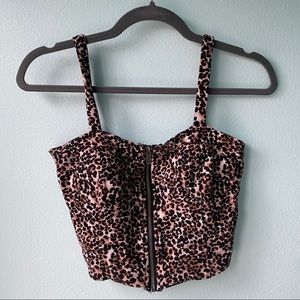 Leopard PacSun Bustier Top